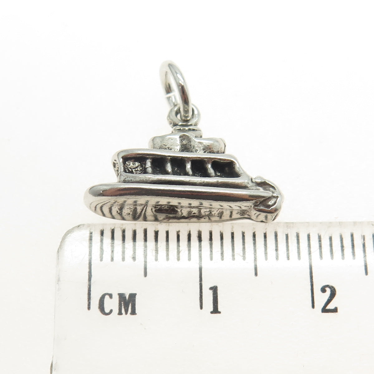 925 Sterling Silver Vintage Boat Charm Pendant