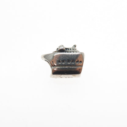 CHAMILIA 925 Sterling Silver Cruise Ship Slide Bead Charm