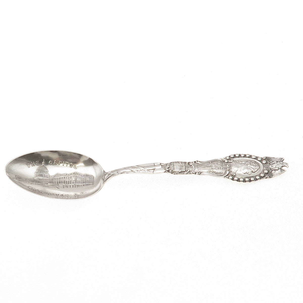 Campbell - Metcalf Sterling Antique Art Deco Washington US Capitol Coffee Spoon