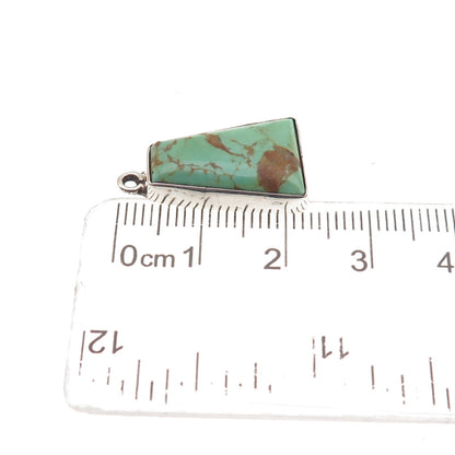Old Pawn Sterling Silver Vintage Southwestern Royston Turquoise Charm Pendant