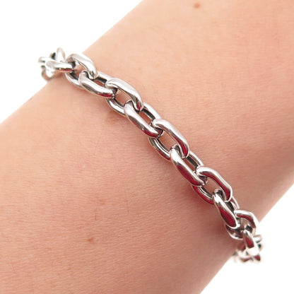 MILOR 925 Sterling Silver Italy Cable Link Adjustable Bolo Bracelet 6-9.75"
