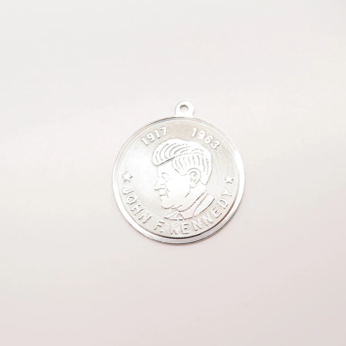 925 Sterling Silver Vintage Elco "John F. Kennedy" Charm Pendant