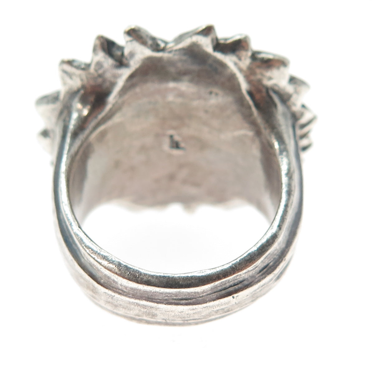 LK KATHERINE LINCOLN 925 Sterling Silver Vintage Sun Face Oxidized Ring Size 9