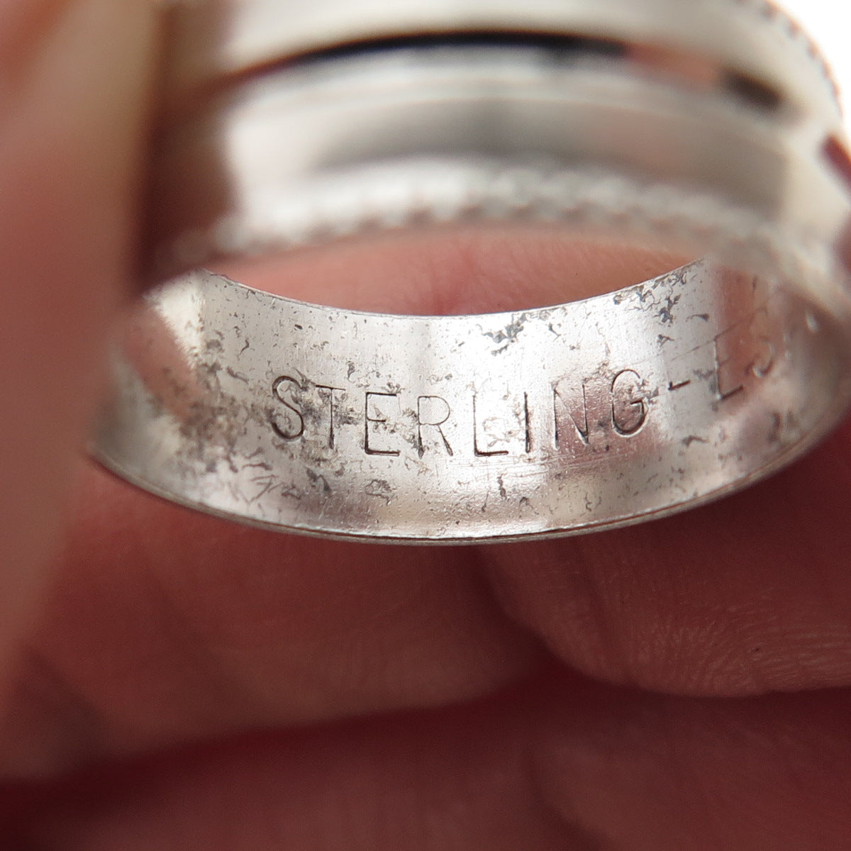 ESPO Joseph Esposito 925 Sterling Silver Vintage Oxidized Band Ring Size 7