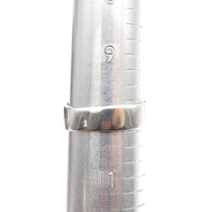 925 Sterling 2-Tone Vintage Mexico Modernist Seashell Oxidized Ring Size 10.25