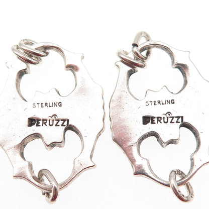 PERUZZI 925 Sterling Antique Art Deco SET of 2 Floral Bracelet / Necklace Parts