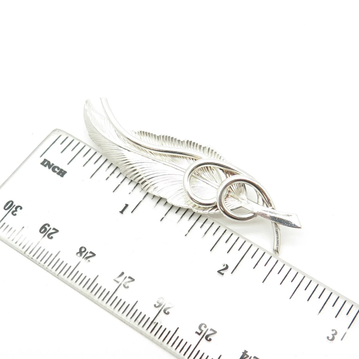 925 Sterling Silver Vintage BEAU Leaf Pin Brooch