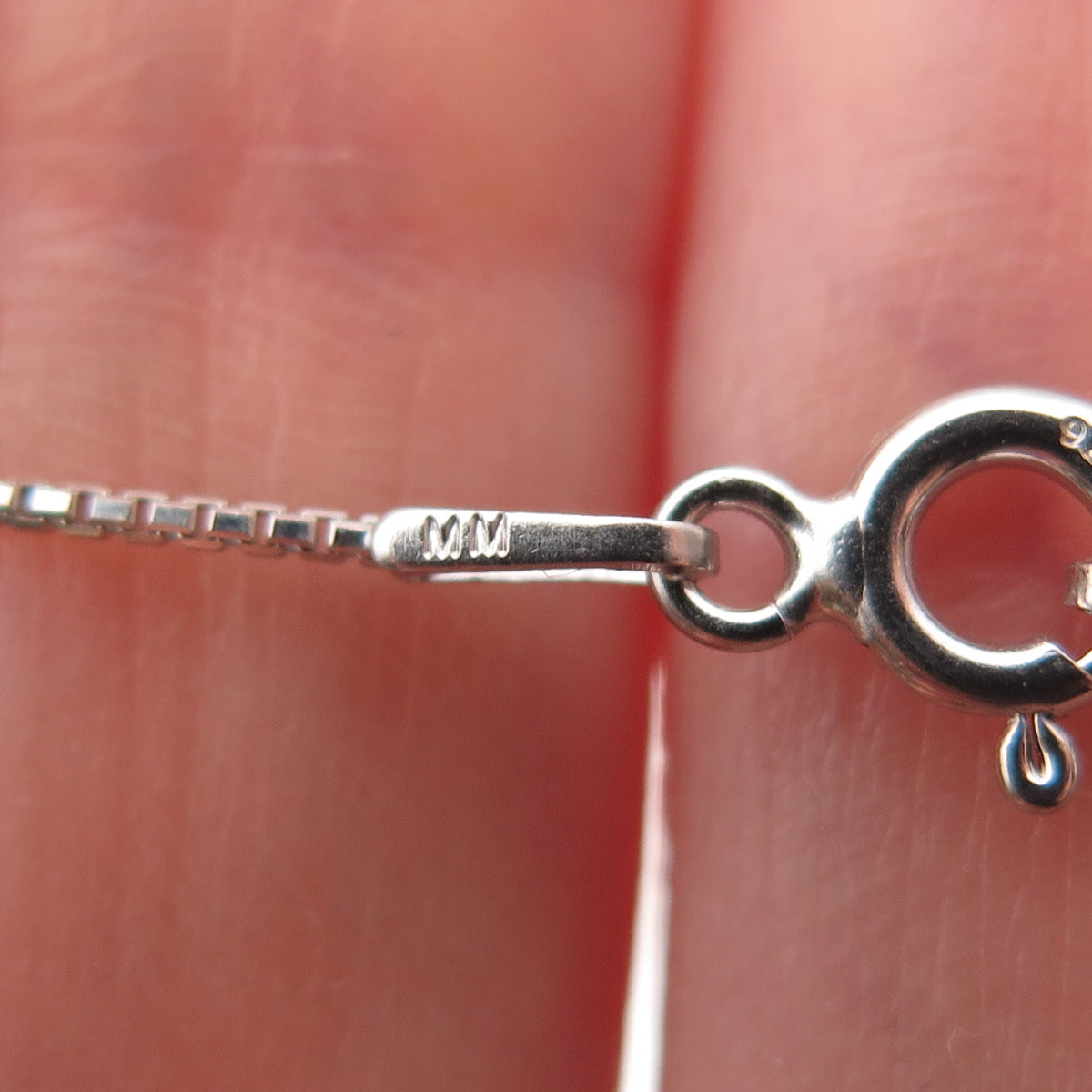 DEE BERKLE Sterling Silver Lab-Created Peacock Sapphire Box Chain Necklace 16"