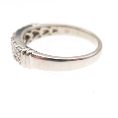 925 Sterling Silver Round-Cut C Z Ring Size 7