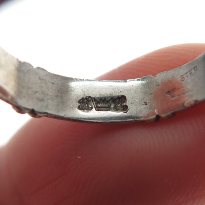 HENRY DESIGNS STUDIO 925 Sterling Silver Vintage Oxidized Band Ring Size 5.75