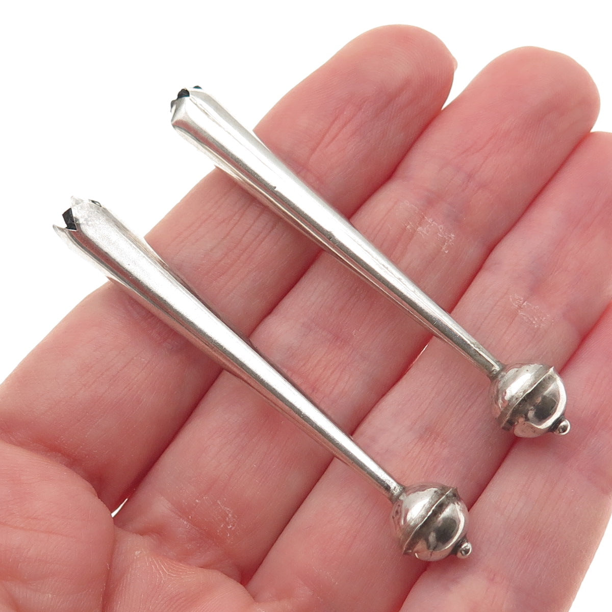 Old Pawn 925 Sterling Silver Vintage Southwestern Tribal Bolo Tie Tips