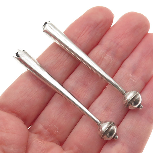 Old Pawn 925 Sterling Silver Vintage Southwestern Tribal Bolo Tie Tips