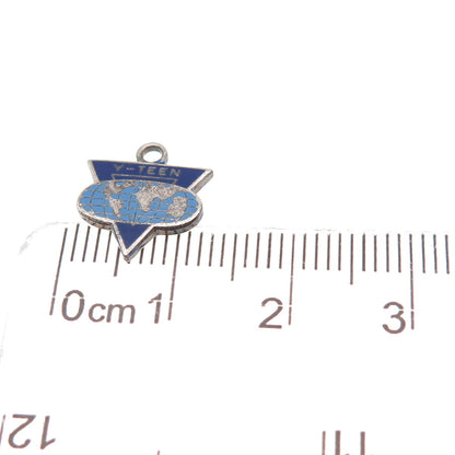 L.G. Balfour 925 Sterling Silver Vintage Enamel Y-Teen Mini Charm Pendant