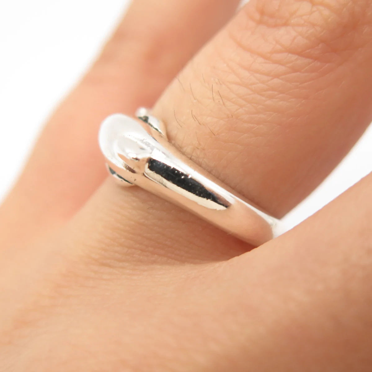 925 Sterling Silver Vintage BOMA Friendly Dolphin Ring Size 5 3/4