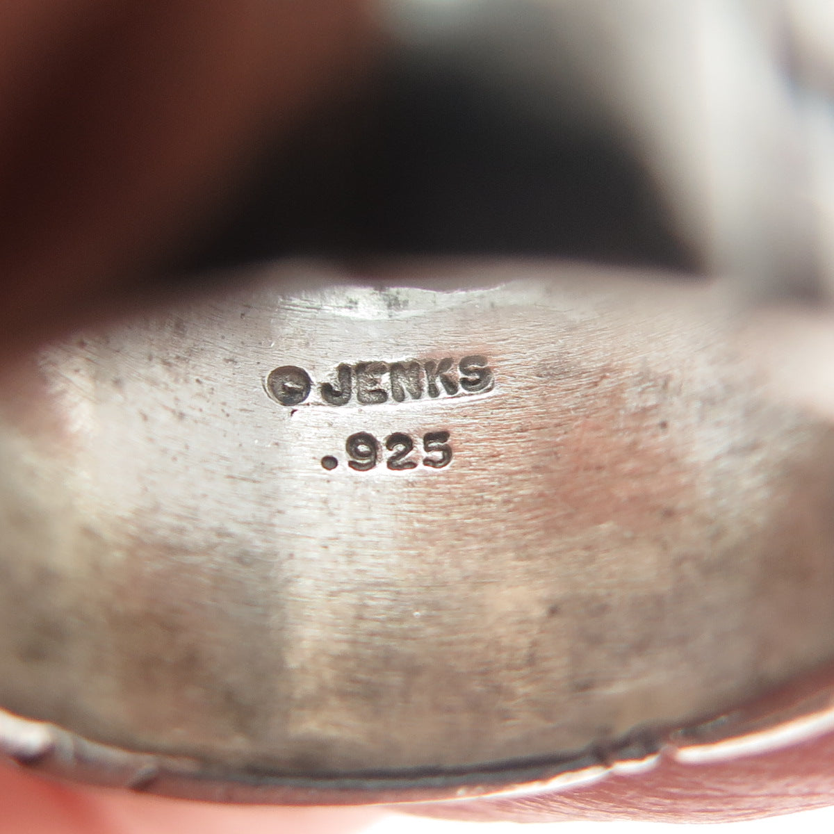 LISA JENKS 925 Sterling Silver Vintage Modernist Wide Band Ring Size 6