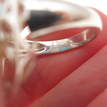 Tehya Oyama 925 Sterling Silver Real Sleeping Beauty Turquoise Swirl Ring Size 8