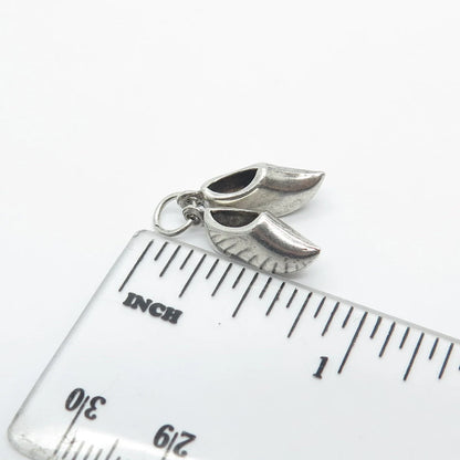 925 Sterling Silver Vintage Clogs Shoes Charm Pendant