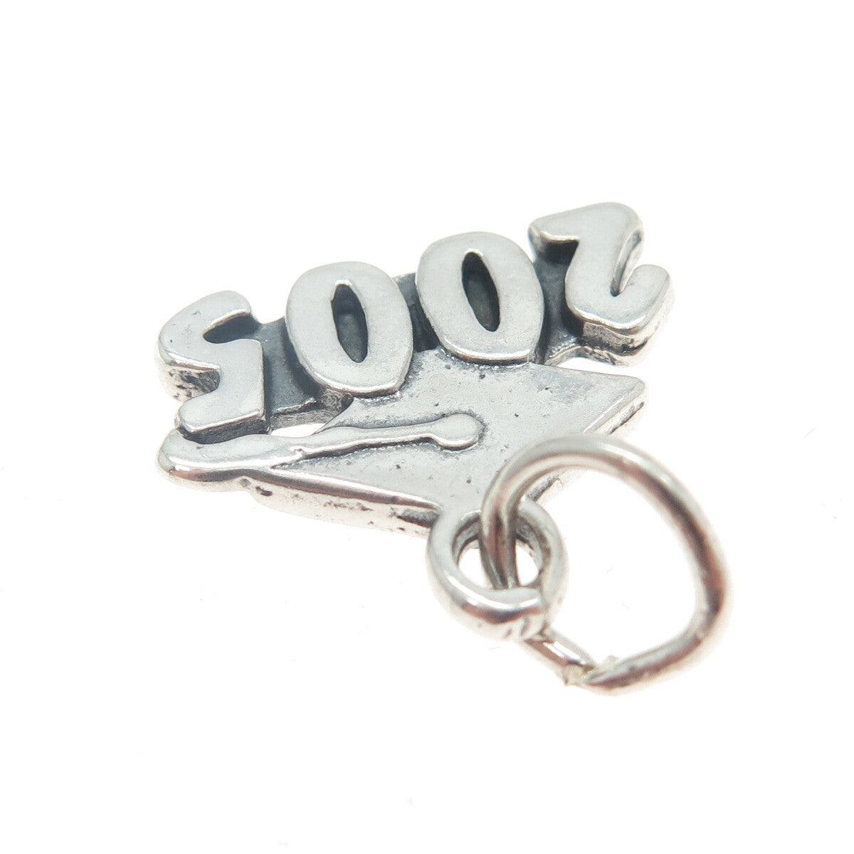 SUNDANCER 925 Sterling Silver 2005 Graduation Minimalist Charm Pendant