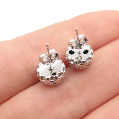 925 Sterling Silver Lucky Number 8 Stud Earrings