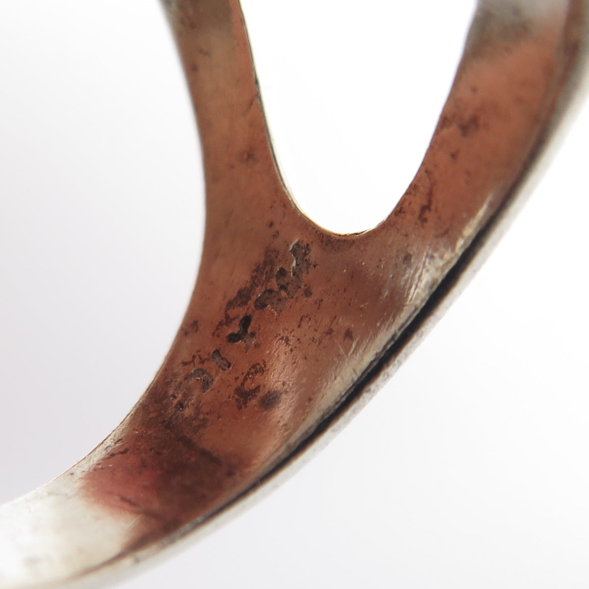 925 Sterling Silver Vintage Mexico Round-Cut Pink C Z Modernist Ring Size 7.5