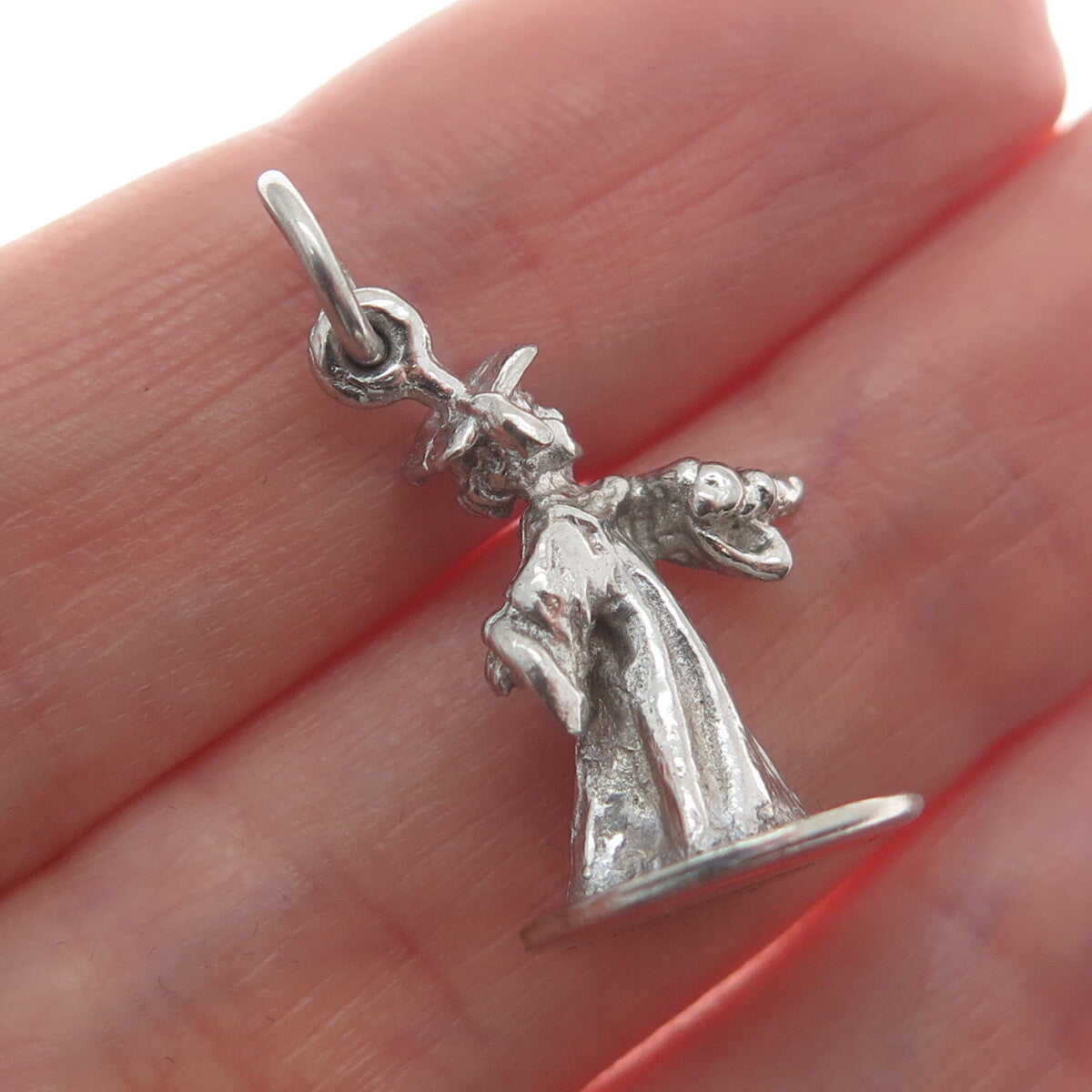 925 Sterling Silver Vintage Graduate Boy Minimalist 3D Charm Pendant