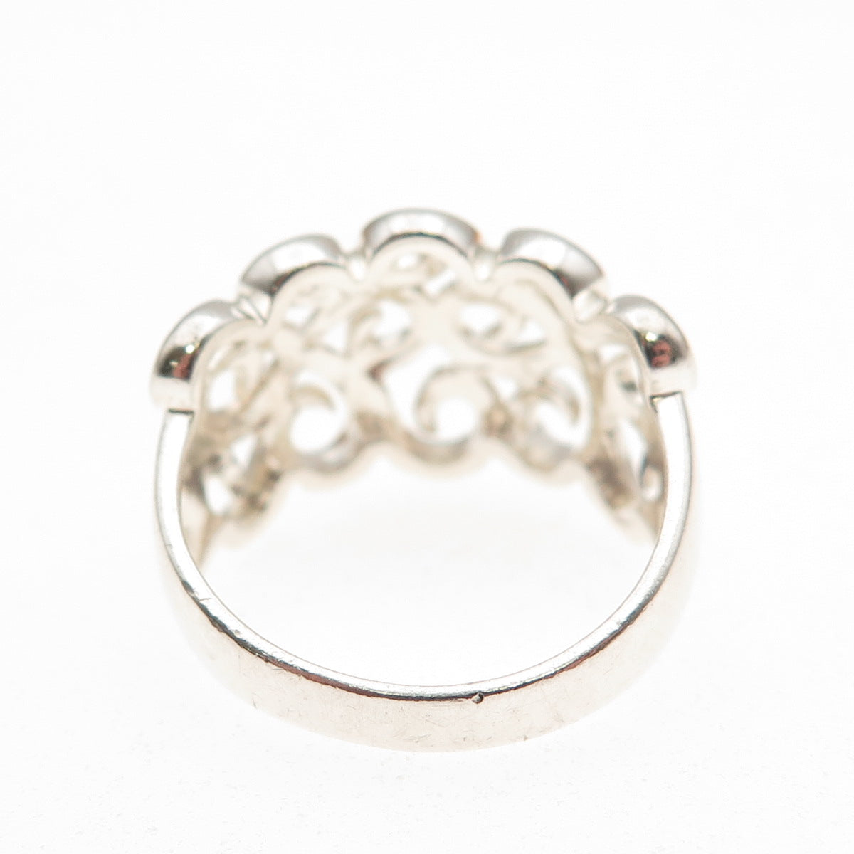 Ross Simons 925 Sterling Silver Vintage Modernist Swirl Ring Size 7