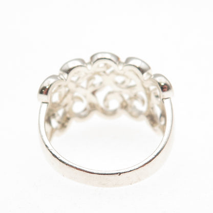 Ross Simons 925 Sterling Silver Vintage Modernist Swirl Ring Size 7