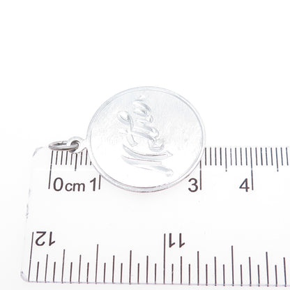 GRIFFITH & SONS CO. 925 Sterling Silver Vintage Engraved Mother Charm Pendant