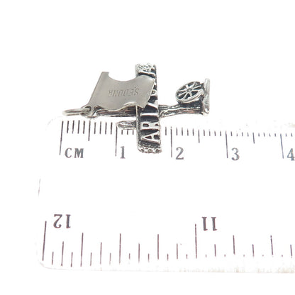 925 Sterling Silver Vintage Sedona Arizona Oxidized Charm Pendant