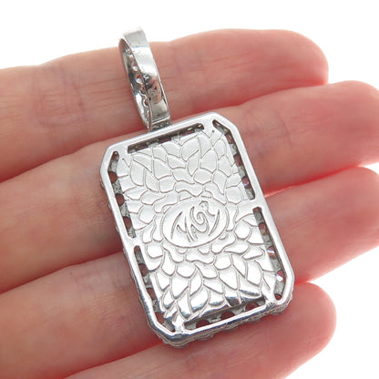 DESIGNS BY YAGI 925 Sterling Silver Round-Cut C Z Sparkle Pendant