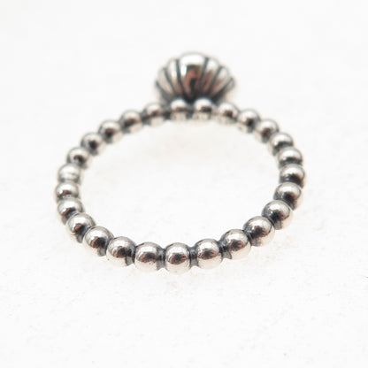 Pandora 925 Sterling Silver Real Amethyst February Birthday Blooms Ring Size 6