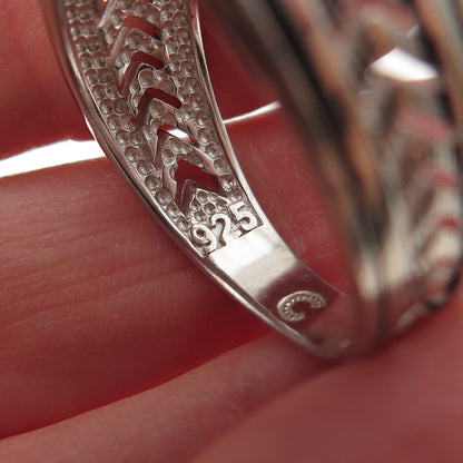 Chimoda 925 Sterling Silver Real Turquoise Arrow Ring Size 13