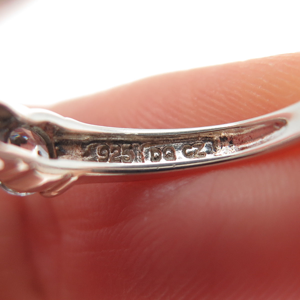 ROSS SIMONS 925 Sterling Silver Round-Cut C Z Half Eternity Ring Size 6.25