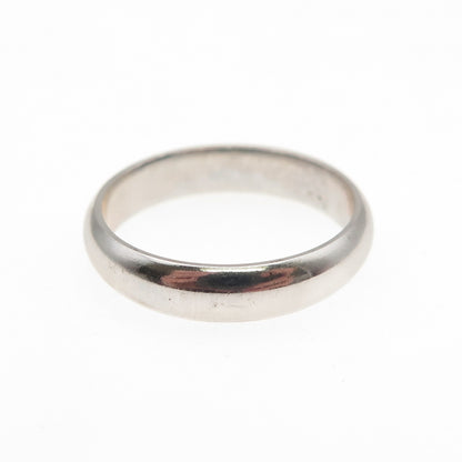 925 Sterling Silver Vintage Classic Wedding Band Ring Size 7.25