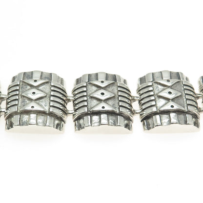 LISA JENKS 925 Sterling Silver Vintage Modenrist Solid 118.1g Bracelet 6.25"