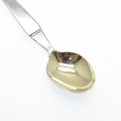 875 Silver 2-Tone Vintage European Coffee Spoon