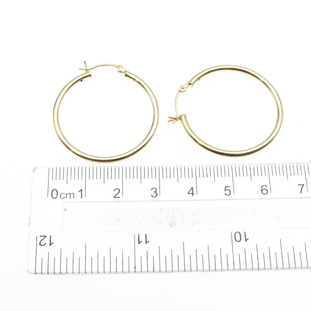 925 Sterling Silver Gold Plated Hoop Earrings