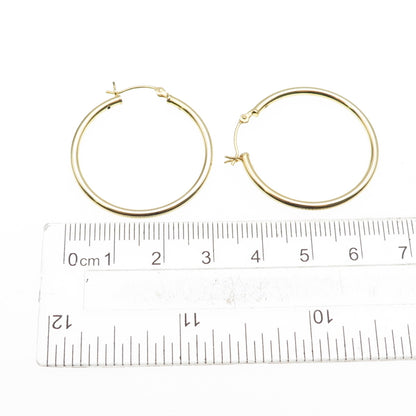 925 Sterling Silver Gold Plated Hoop Earrings