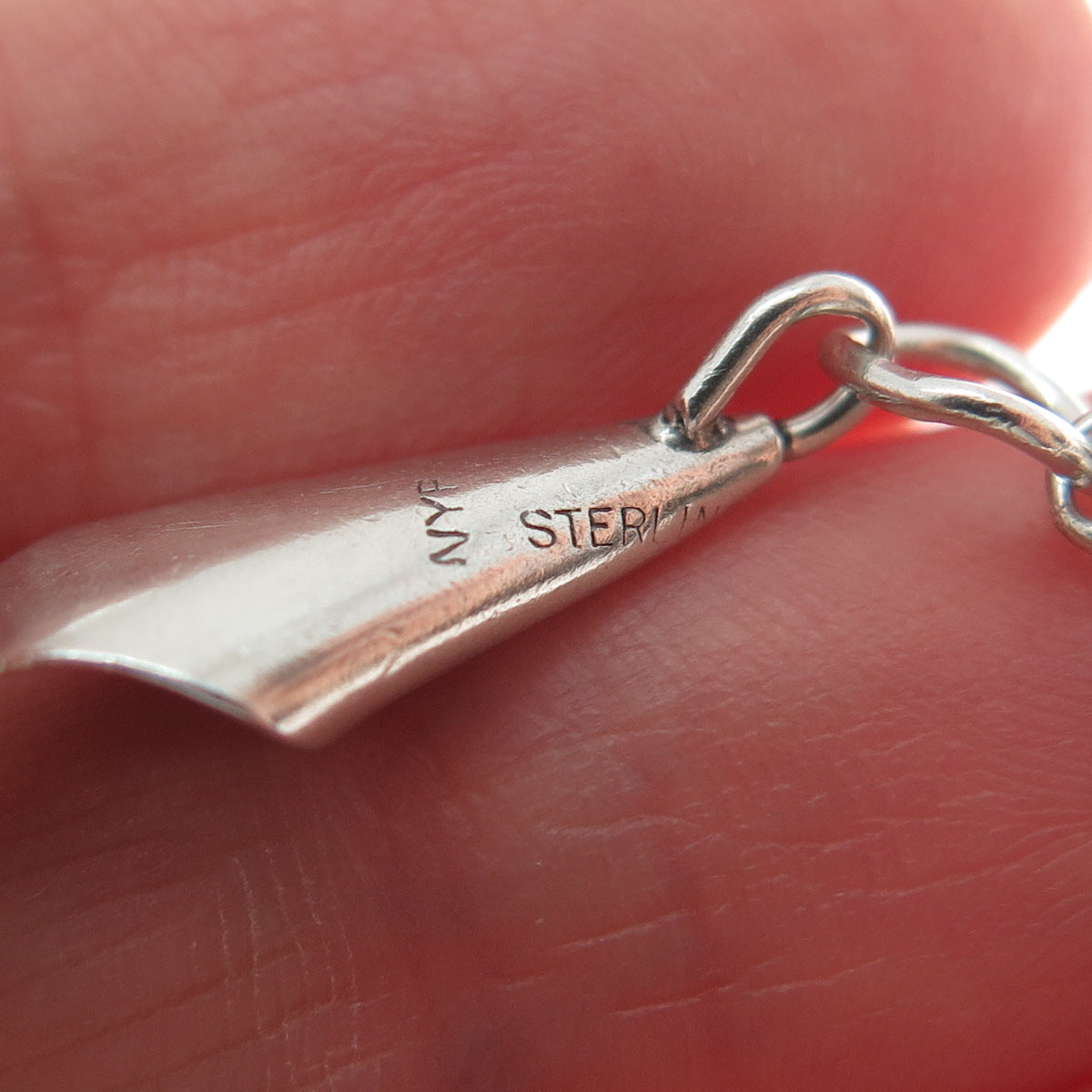 COLEMAN & S. NYE Sterling Antique Enamel Turquoise Multi-Charm Bracelet 7.25"