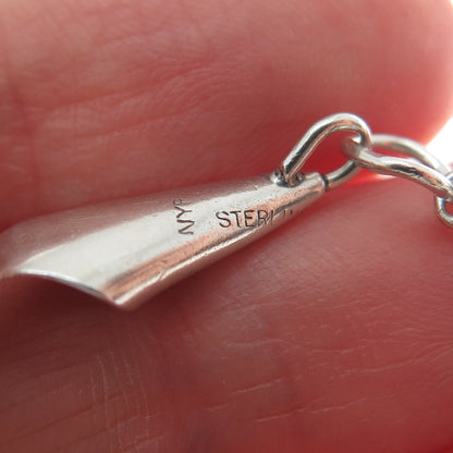 COLEMAN & S. NYE Sterling Antique Enamel Turquoise Multi-Charm Bracelet 7.25"