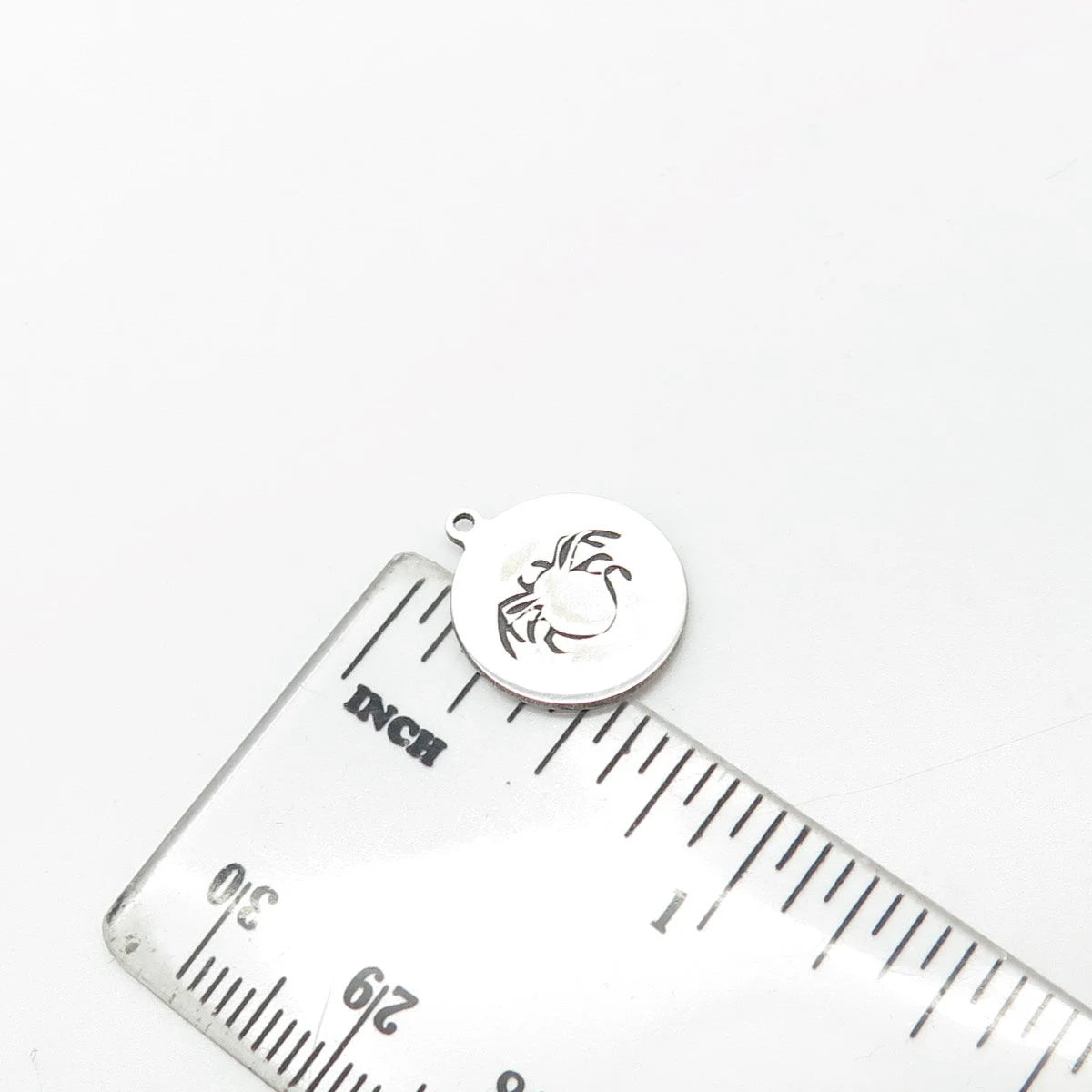 925 Sterling Silver USA Two In Town Spider Charm Pendant
