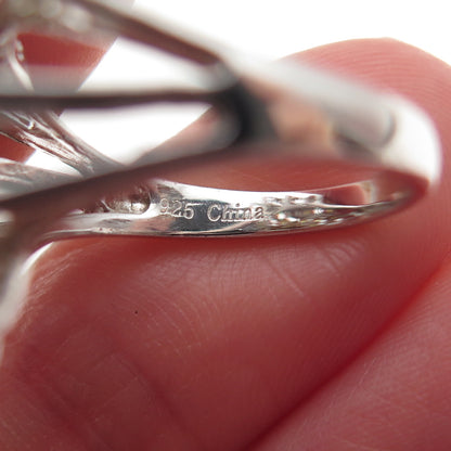 925 Sterling Silver Round-Cut Canary C Z Cluster Ring Size 5.25