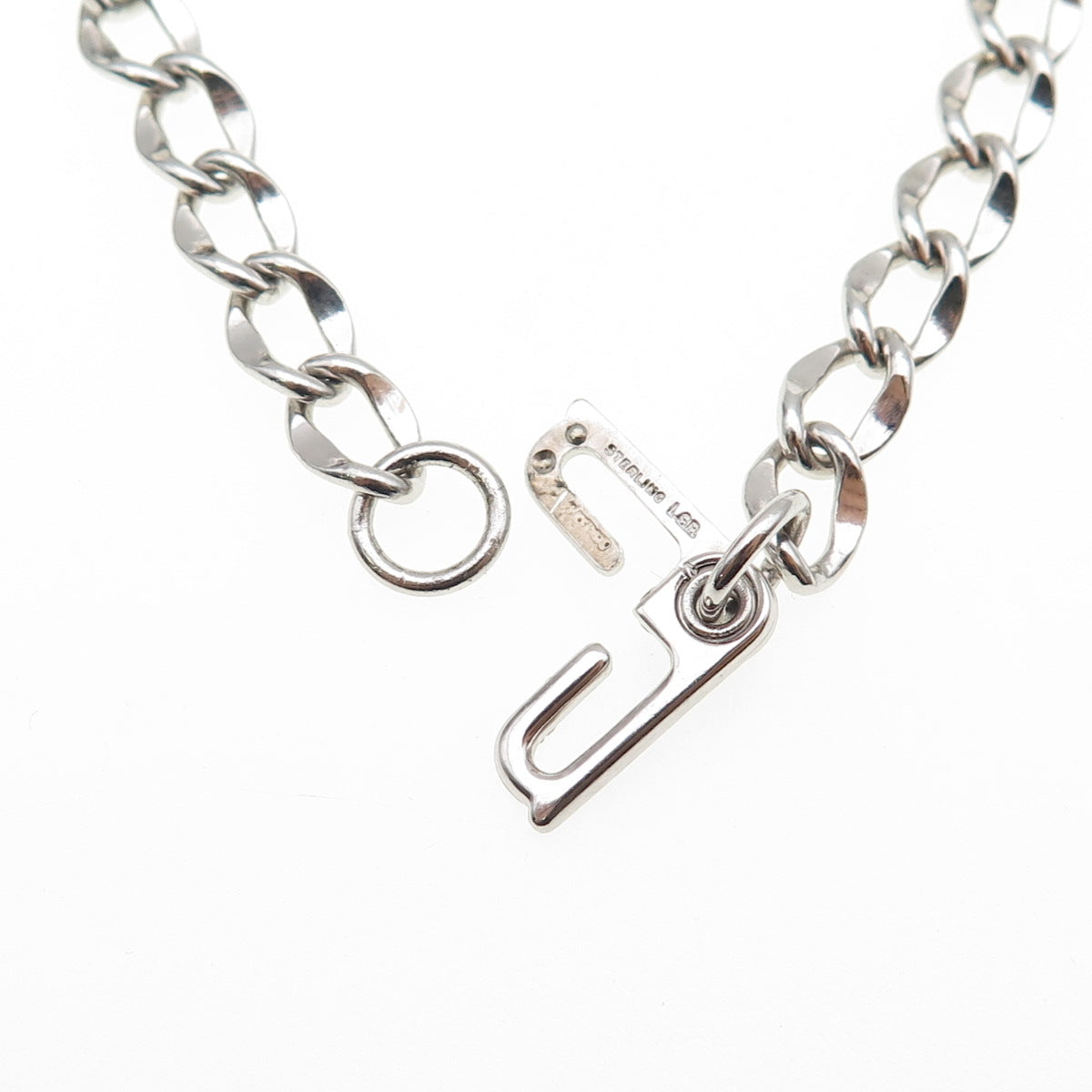 LGB BALFOUR 925 Sterling Silver Vintage Curb Link Bracelet 7"
