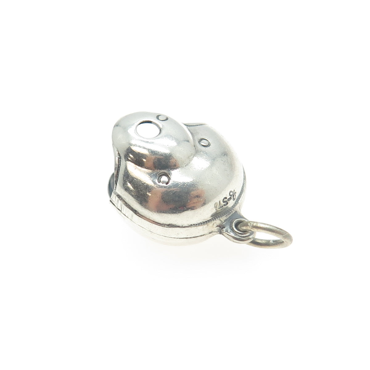 925 Sterling Silver Vintage Helmet 3D Charm Pendant