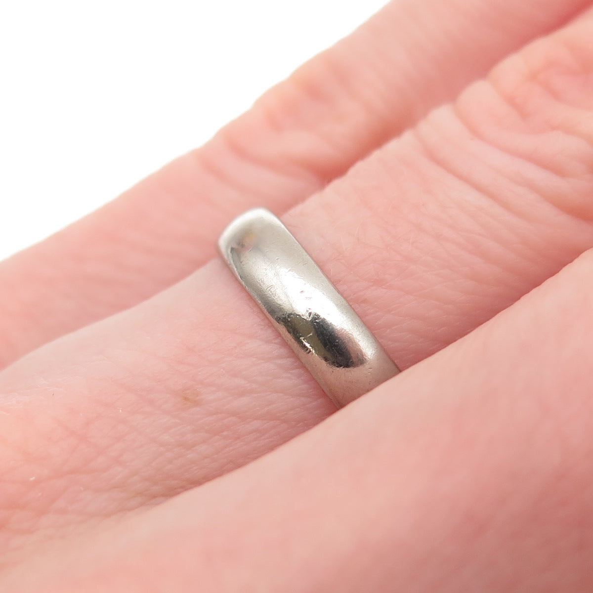 Uncas 925 Sterling Silver Vintage Classic Wedding Band Ring Size 6.25