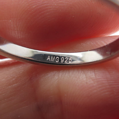 925 Sterling Silver Pear & Round-Cut C Z Teardrop Promise Ring Size 8