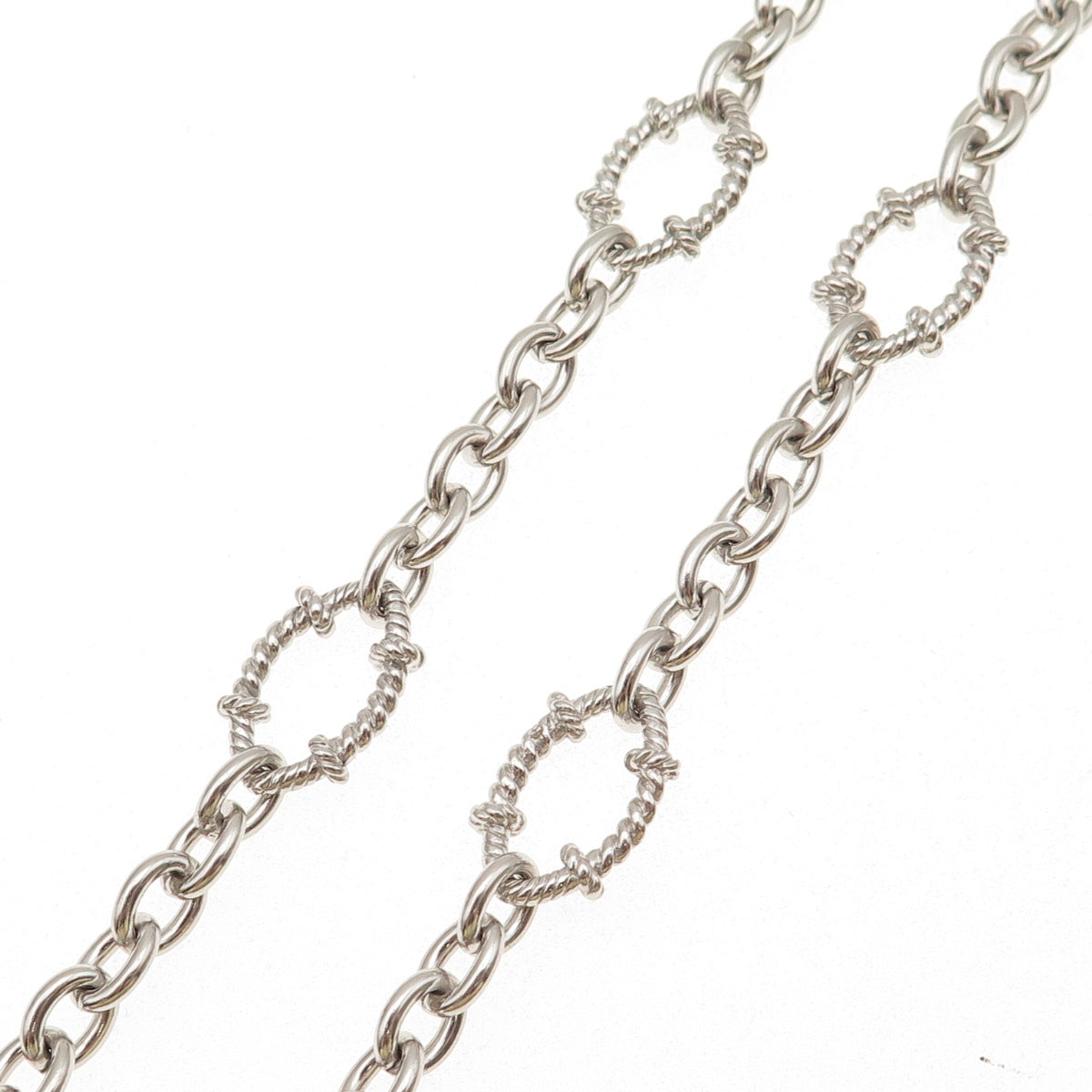 Judith Ripka Sterling Silver Real Smoky Quartz & C Z Fleur de Lis Necklace 18"