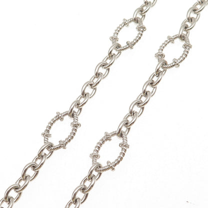 Judith Ripka Sterling Silver Real Smoky Quartz & C Z Fleur de Lis Necklace 18"