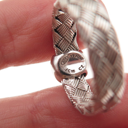 Jacmel Mauritius 925 Sterling Silver Round-Cut C Z Woven Ring Size 6.75