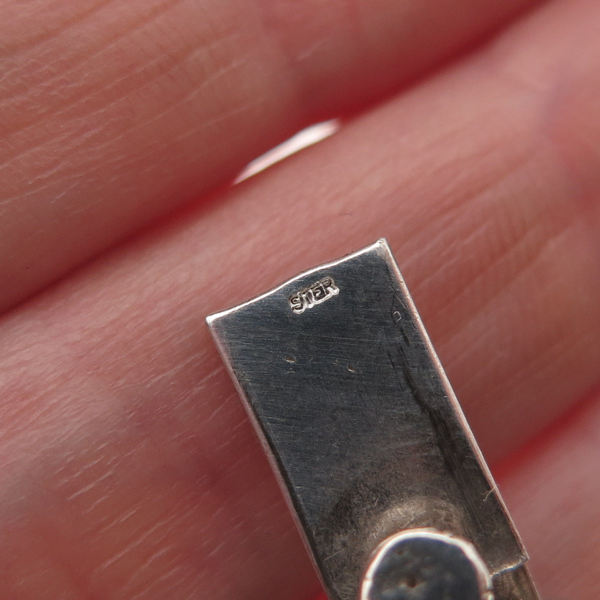 925 Sterling Silver Vintage Bracelet / Necklace Box Lock Clasp